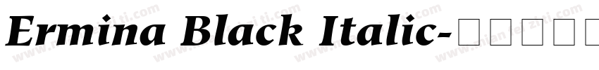 Ermina Black Italic字体转换